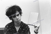 Nick Cave with bible. The Birthday Party In Leeds
