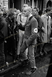 Fans skinheads punks nazi swastika fashion crowd dalle