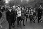 Punks. Police.  London. 1980.
