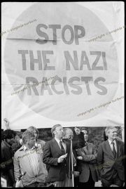 Arthur Scargill and NUM Officials speak to the crowd at Brockwel