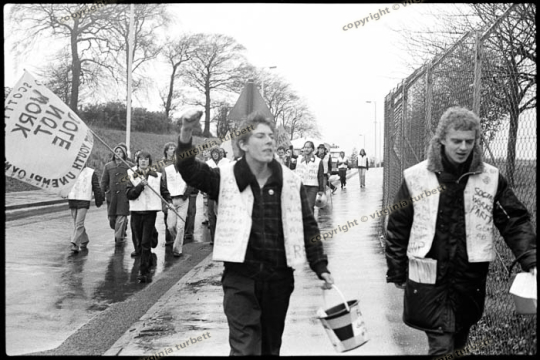 CAYU/RTW.  Right to work march scotland.  Dennis Ramone.  East K