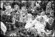 Asian women protestors opposing NF meeting, Ealing Town Hall