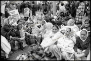 Asian women protestors opposing NF meeting, Ealing Town Hall