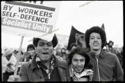 Black and Asian demonstrators at Anti-NF demo