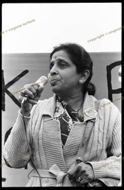 Jayabeen Dessai  speaks at anti-police brutality demo