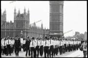 Police at  NF march against Vietnemese Boat People, London June