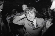 Mods dance the Conga at Moonlight Club, West Hampstead, 60's Disco Night.  19_10_1979