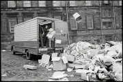 Men dumping rubbish during bin strike