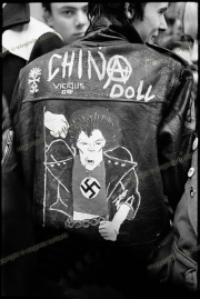 Punks on the Sid Vicious Memorial March, February 1980.