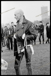 Punks on the Sid Vicious Memorial March, February 1980.