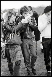 Punks on the Sid Vicious Memorial March, February 1980.
