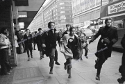 Punks.  Oxford St.  Demo. Police.