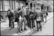 Punks on the Sid Vicious Memorial March, February 1980.