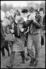 Punks on the Sid Vicious Memorial March, February 1980.