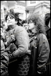Punks on the Sid Vicious Memorial March, February 1980.