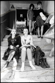 Punk girls, Kings Road, August 1983.