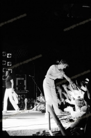 Derek Forbes of Simple Minds onstage at Glasgow's Barrowlands Ba