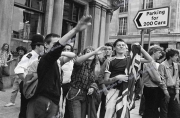 skinheads.  facists.  right wing . anti troops out demo